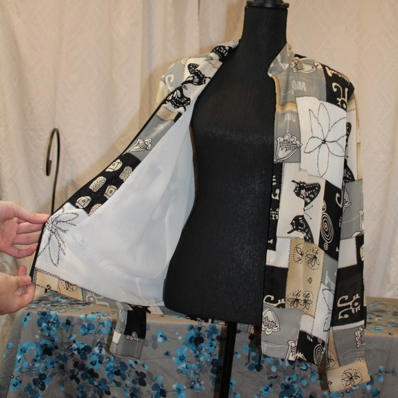 Alfred Dunner Patchwork Print Jacket - Picture 3 of 5